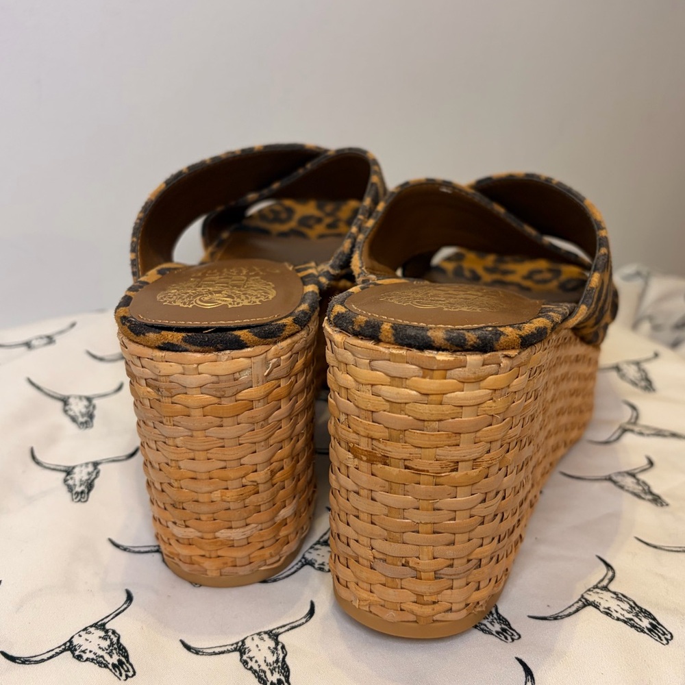 Vince Camuto Leopard Print Platform Sandals - Picture 5 of 6